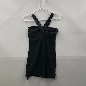 Lululemon Womens Black Sleeveless Wide Strap Activewear Tank Top Size 6